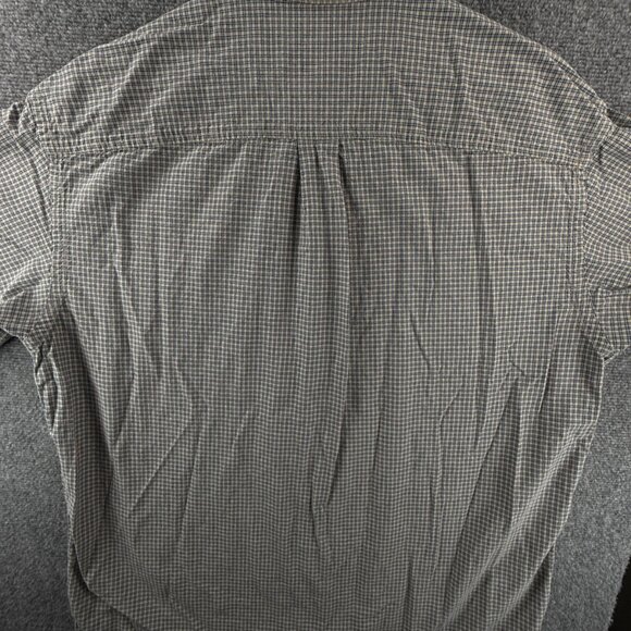 Think Pink Men Long Sleeve Button Up Shirt Blue Beige Check 2XL Pocket Adult - Picture 14 of 16